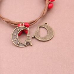 MIXFORM Medál Félhold fém ötvözet 22x18x2mm 10db (14WB8703)