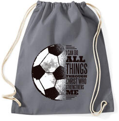 printfashion Mindenre van erőm - Sportzsák, Tornazsák - Grafitszürke (17822485)