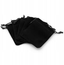 Ajándéktasak, Velúr, Kötött, Fekete, 9x7cm, 5db (13WB25255)