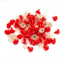 MIXFORM Biztonsági játékorr, Műanyag, Háromszögletű, Piros, 13x18mm, 50db (13WB30404)