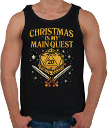 printfashion Christmas is my main quest - Férfi atléta - Fekete (17813780)