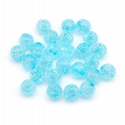 Mixform Akril gyöngyök Crackle Átlátszó, Világoskék 12mm, 25g~25db (13WB29488)
