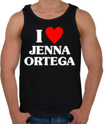 printfashion I LOVE JENNA ORTEGA - Férfi atléta - Fekete (17724445)