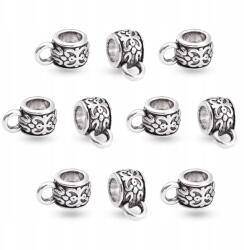 MIXFORM Ékszertartó nyakkendő, Tibeti stílus, Antik ezüst, 11x6x7mm, 10db