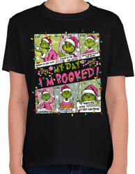 printfashion Grinch I'm Booked - Gyerek póló - Fekete (17796322)