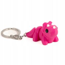  Gyerek kulcstartó állatok 3D nyomtatás dinoszaurusz Baby rózsaszín flexibilis medál (Dinozaur BABY)