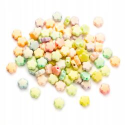 Mixform Akril gyöngyök Lakkozott matt lapos csillag mix 9x9.5x4mm, 25g~100db (13WB28612)