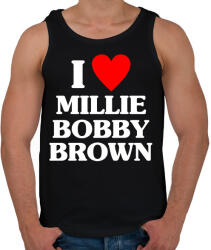 printfashion I LOVE MILLIE BOBBY BROWN - Férfi atléta - Fekete (17724446)
