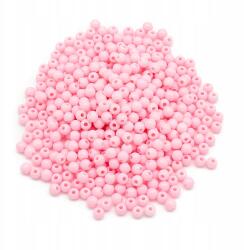 Mixform Akril gyöngyök, Kerek Átlátszó, Gyöngyrózsaszín 6x5mm, 50g~400db (13WB29552)