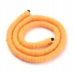 Mixform Gyöngyök Öko Polimer Agyag Handmade Heishi Arany, 6x1mm, 345db/40cm/szál (13WB29972)