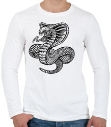 printfashion Kígyó - Férfi hosszú ujjú póló - Fehér (17742919)
