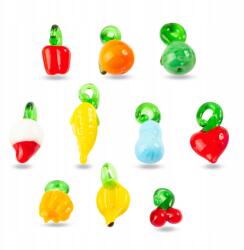 Mixform Lampwork gyöngyök, Zöldségek, Mix, 10.5-15x22-34.5mm, 10db (5WB3971)