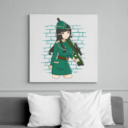 printfashion Katona lány - Vászonkép - Fehér (17845741)