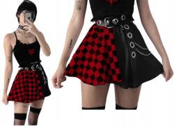  Szexi kockás rock punk emo goth szoknya S