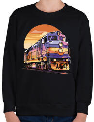 printfashion Mozdony - Gyerek pulóver - Fekete (17853060)