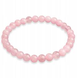 MIXFORM Természetes Rózsakvarc gyöngyökből készült karkötő, 5.5-6cm, 8mm, 1db