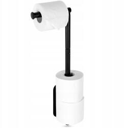 Artemis WC-papír tartó fali lógó állvány fürdőszobai akasztó fekete (VD-567026)