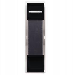 BALNEO Papírtartó Tárral Fekete Wall-box Paper 2 Rozsdamentes (PB-BL2)