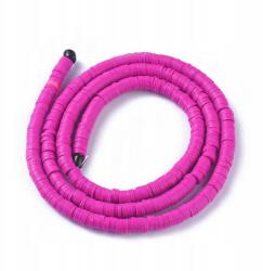 Mixform Heishi Handmade Polimer Öko Agyag gyöngyök, Orchidea, 4x1mm, 375db/40cm (13WB29933)