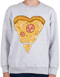 printfashion Szív alakú pizza - Gyerek pulóver - Sport szürke (17844066)