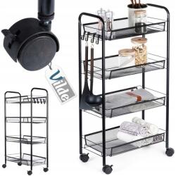 Vilde Gurulós babakocsi mobil fürdőszoba konyhai polc 4 szintes szekrény polc (5904316472214)