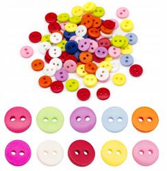 MIXFORM Akril gombok Kerek, Mix, 9x2mm 100db (13WB12617)