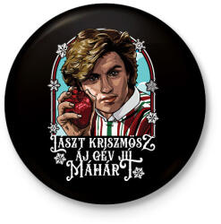 printfashion Lászt Kriszmösz - Kitűző, hűtőmágnes - Fekete (17804754)