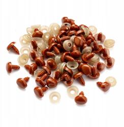 MIXFORM Biztonsági játékorr, Műanyag, Háromszögletű, Barna, 12x15mm, 50db (13WB30405)