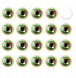 MIXFORM Kaboson Üvegszemek Kézműves, Tengerzöld, 12x4mm, 20db (13WB31432)