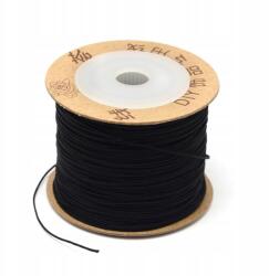 Dekorynka Nylon zsinór makramékhoz és ékszerekhez, fekete, 0.6mm, 100m/orsó (13WB27537)