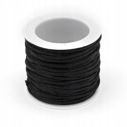 MIXFORM Fonott Nylon zsinór, kerek, makramé, fekete, 2mm, 10m/tekercs (14WB9854)