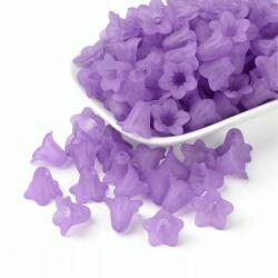 Mixform Akril gyöngyök Átlátszó matt lila virág 17.5x12mm, 25g~38db (14WB9586)