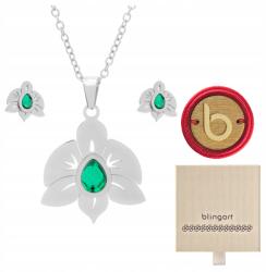 Blingart Ékszer szett női nyaklánc fülbevaló sebészeti acél Blingart (BZ0065#S Komplet biżuterii damski)