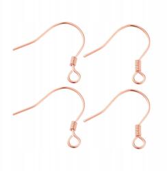 MIXFORM Ezüst 925 Bigle kampó, Fülbevaló alap, Rózsaszín arany, 15.5x15.4mm, 2 pár (13WB31984)