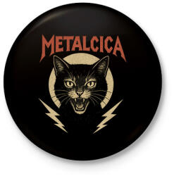 printfashion metalcica1 - Kitűző, hűtőmágnes - Fekete (17748274)
