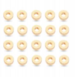 Mixform Heishi sárgaréz gyöngyök tartós bevonattal, 18K aranyozott, 3x1mm, 20db (13WB28262)