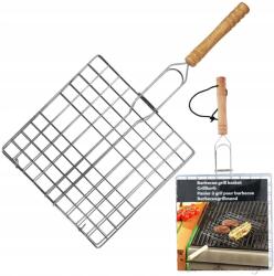 BBQ Grillrács tartóval, acél Bbq, 40x20x20 cm (8711252951959)