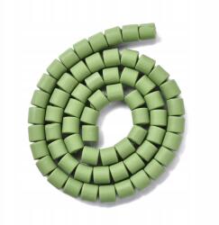 Mixform Kézzel készített Polimer Agyag gyöngyök, Oszlop, Olívazöld, 6.5x6mm, 58db/38cm (13WB30042)