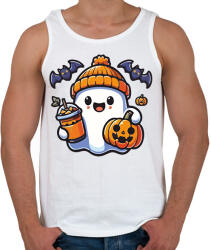 printfashion Cuki halloween szellem - Férfi atléta - Fehér (17757391)