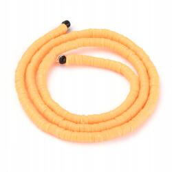 Mixform Öko Polimer Agyag gyöngyök, Handmade, Heishi, Arany, 4x1mm, 375db/40cm (13WB29939)