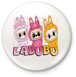 printfashion labubu-seeklogo - Kitűző, hűtőmágnes - Fehér (17775371)