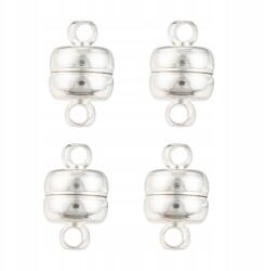 MIXFORM Mágneses kapocs, sárgaréz, ovális, ezüst, 11x7mm, 1.5mm lyuk, 4db (13WB31286)