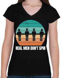 printfashion Csocsó - Női V-nyakú póló - Fekete (17835020)