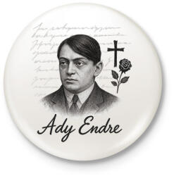 printfashion ady endre - Kitűző, hűtőmágnes - Fehér (17773121)