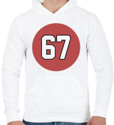 printfashion 67 - Férfi kapucnis pulóver - Fehér (17787264)