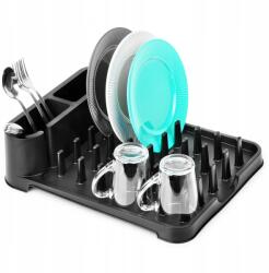 Artemis Csepegtető Edényszárító Evőeszköz Tányérok Bögrék Álló Konyha Fekete (VD-229266)