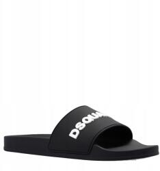 Dsquared2 Fekete férfi flip-flop papucs fehér logóval 42-es (8055777073872)