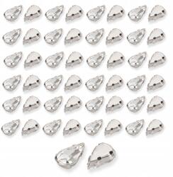  Varrható strasszok Üveg Átlátszó Csepp Alap Sárgaréz, 12.5x8mm, 50 db (13WB31779)