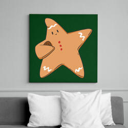 printfashion Mézeskalács csillag - Vászonkép - Sötétzöld (17835850)