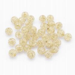 Mixform Akril gyöngyök Crackle Üveg, Kerek, Szín: Átlátszó 12mm 25db/25g (13WB23897)